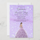 Lavender Quinceanera Uitnodiging tot Afbeelding (Voorkant)