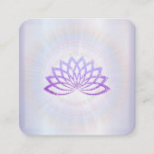 *~* Lavender Rays Reiki Energy Healing Lotus Vierkante Visitekaartje (Voorkant)