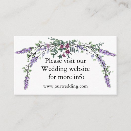 Lavender Red Rose en Eucalyptus Informatiekaartje (Voorkant)