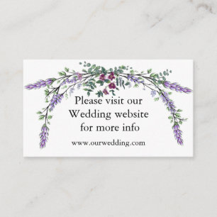 Lavender  Red Rose en Eucalyptus Informatiekaartje