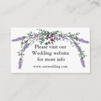 Lavender  Red Rose en Eucalyptus Informatiekaartje