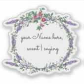 Lavender  Red Rose en Eucalyptus Sticker (Voorkant)