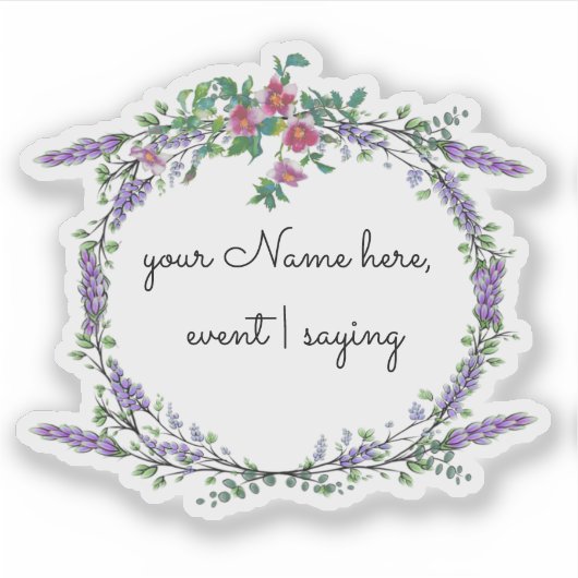 Lavender  Red Rose en Eucalyptus Sticker (Voorkant)