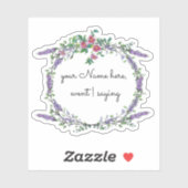 Lavender  Red Rose en Eucalyptus Sticker (Vel)