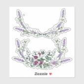 Lavender  Red Rose en Eucalyptus Sticker (Vel)