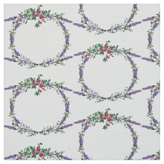 Lavender Red Rose en Eucalyptus Stof (Swatch)