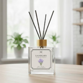 Lavender Reed Diffuser Label