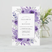 Lavender Refined Spring Wedding Kaart (Staand voorkant)