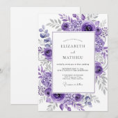 Lavender Refined Spring Wedding Kaart (Voorkant / Achterkant)