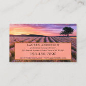 Lavender Relaxing Massage Therapist Visitekaartje (Achterkant)