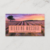 Lavender Relaxing Massage Therapist Visitekaartje (Voorkant)