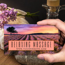 Lavender Relaxing Massage Therapist Visitekaartje