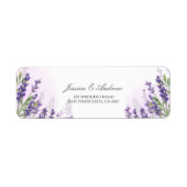 Lavender Return Address Label Rustic Paars Pastel (Voorkant)
