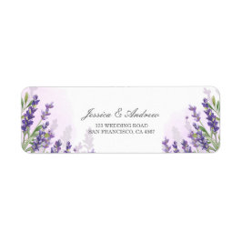 Lavender Return Address Label Rustic Paars Pastel