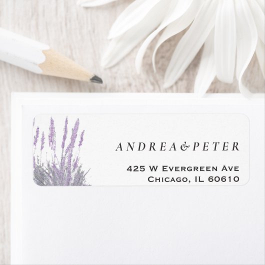 Lavender Return-adreslabel Etiket (Insitu)