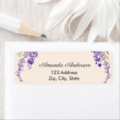Lavender return cream address label (Insitu)