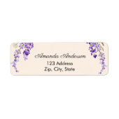 Lavender return cream address label (Voorkant)