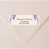 Lavender return cream address label