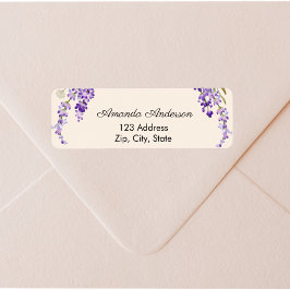 Lavender return cream address label