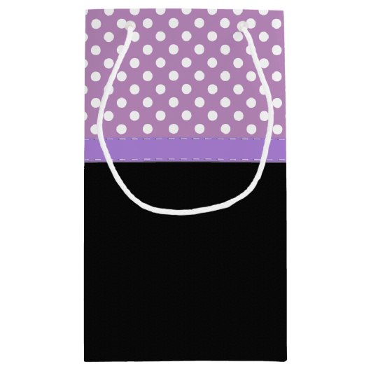 Lavender Ribbon en Polka Dots Klein Cadeauzakje (Achterkant)