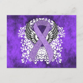 Lavender Ribbon met Wings Briefkaart