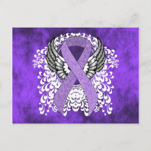 Lavender Ribbon met Wings Briefkaart