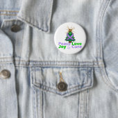 Lavender Ribbon Peace Love, Joy & Cure Ronde Button 5,7 Cm (In situ)