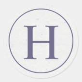 Lavender Ring Monogram Sticker (Voorkant)