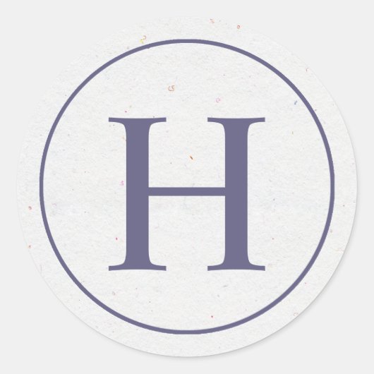 Lavender Ring Monogram Sticker (Voorkant)