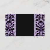 Lavender Rococo Elegant Black Set Visitekaartje (Achterkant)