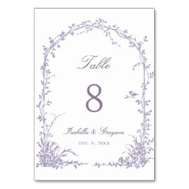 Lavender Romantic Botanical Arch Garden Wedding Kaart