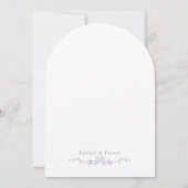  Lavender Romantic Botanical Garden Wedding Arch Kaart (Achterkant)