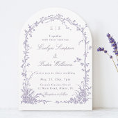  Lavender Romantic Botanical Garden Wedding Arch Kaart