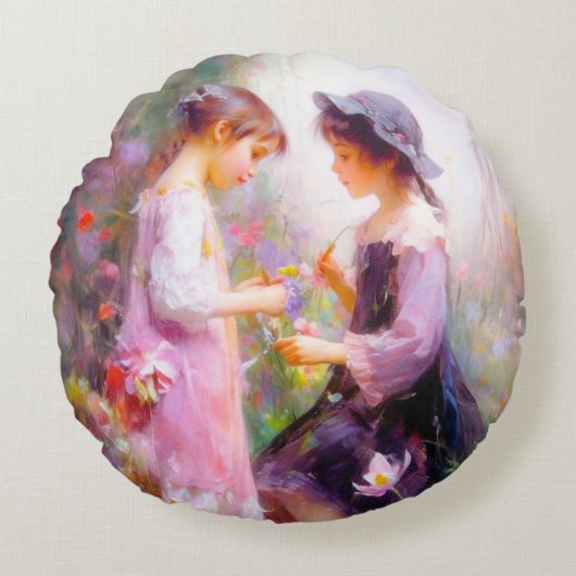 Lavender Rond Kussen (Voorkant)