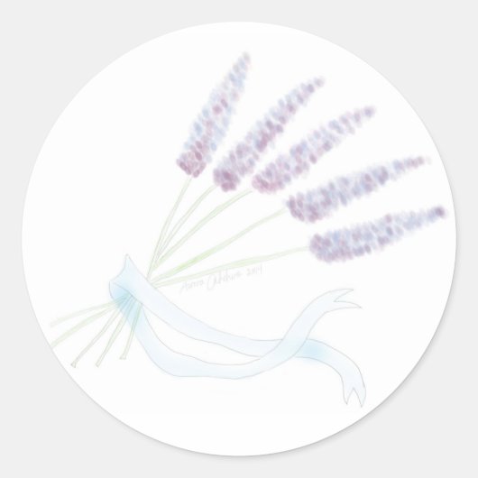 Lavender Ronde Sticker (Voorkant)