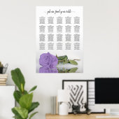 Lavender Roos 20 Tafel-bruiloft Poster (Thuiskantoor)