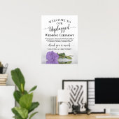 Lavender Roos Chic Unplugged Wedding Ceremony Poster (Thuiskantoor)