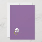 Lavender Roos Invitation Kaart (Achterkant)