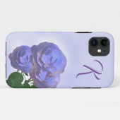 Lavender Roos Monogrammed Case-Mate iPhone Case (Achterkant (horizontaal))