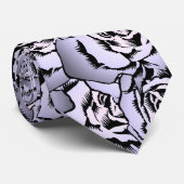 Lavender Roos Patroon Stropdas (Opgerold)