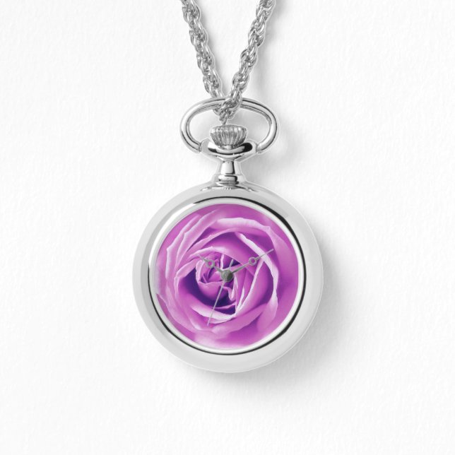 Lavender roos print horloge (Voorkant)