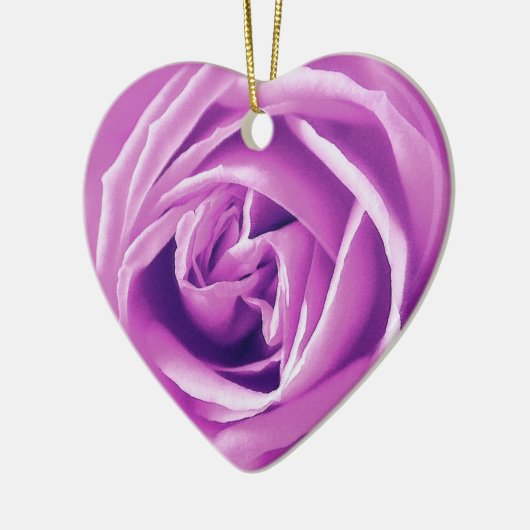 Lavender roos print keramisch ornament (Links)