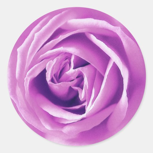Lavender roos print ronde sticker (Voorkant)