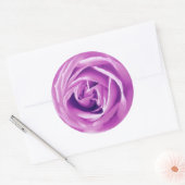 Lavender roos print ronde sticker (Envelop)