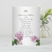 lavender roos sjabloon voor uitnodiging (Staand voorkant)