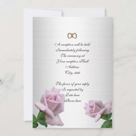 lavender roos sjabloon voor uitnodiging (Achterkant)