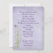 Lavender Roos Vow Renewal Kaart (Achterkant)