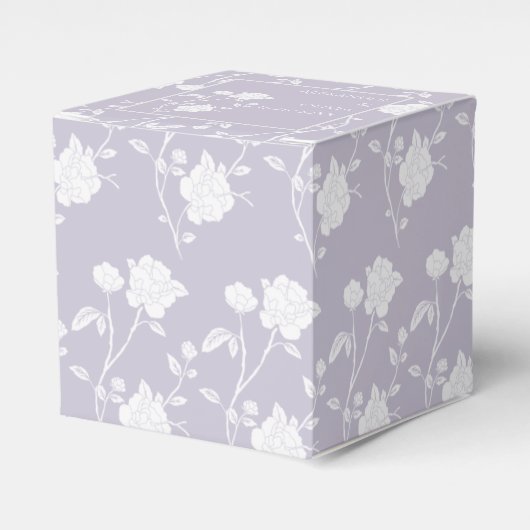 Lavender Roos Wedding Favor Box Bedankdoosjes (Voorkant Zijde)