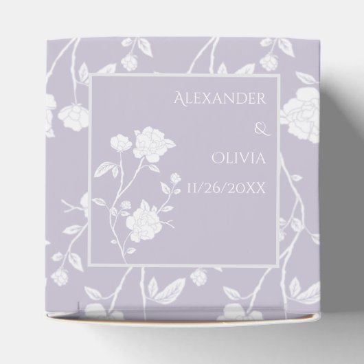 Lavender Roos Wedding Favor Box Bedankdoosjes (Bovenkant)