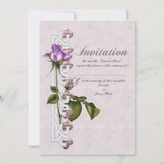 Lavender Roos Wedding Suite Kaart (Voorkant)